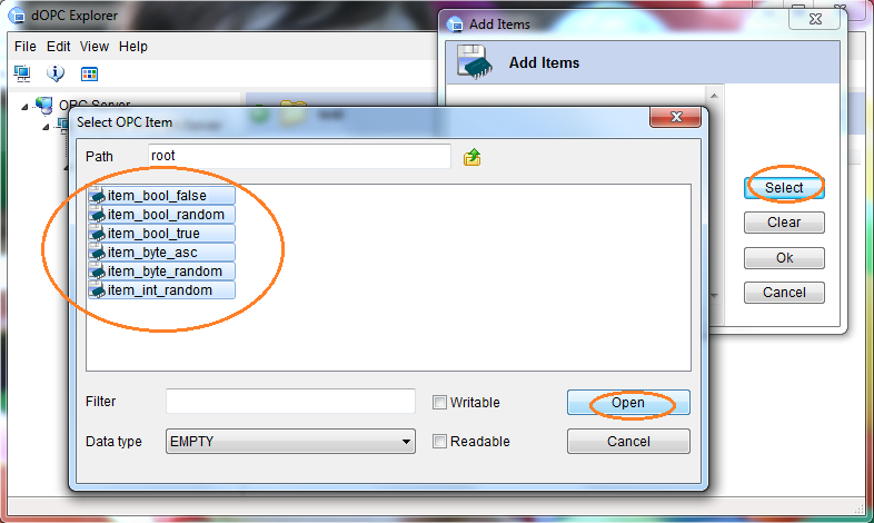 Add OPC Items to Arduino OPC Group