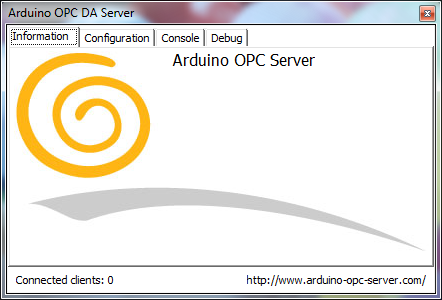 Arduino OPC Server running Arduino OPC Server running