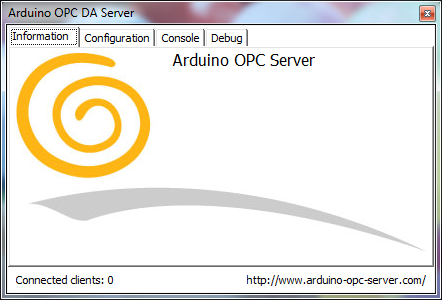 Arduino OPC Server running